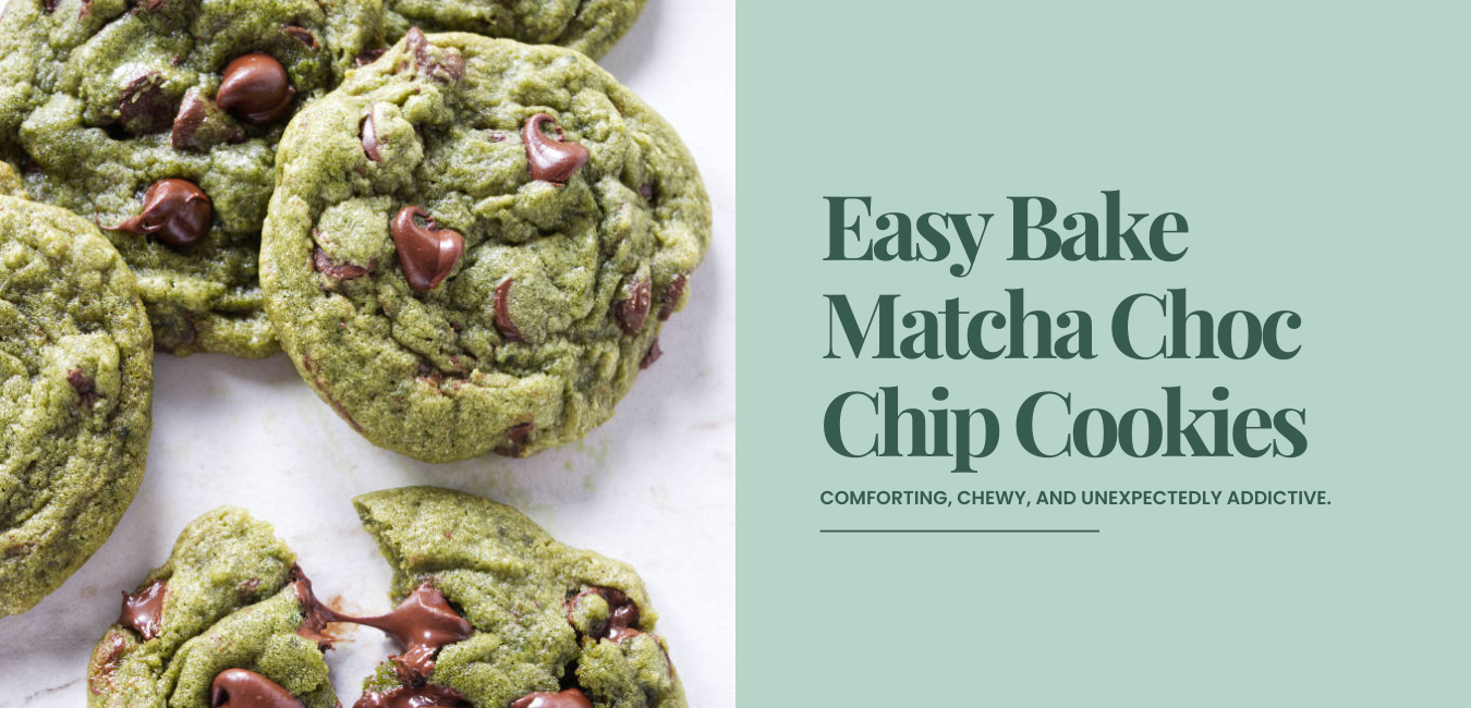 Easy Bake: Matcha Chocolate Chip Soft Cookies