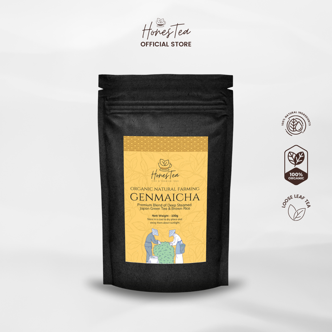 Premium & Organic Organic Genmaicha (100g) - Honestea & Co.