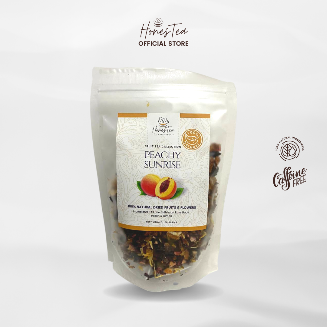 Peachy Sunrise Fruit Tea (100g) - Honestea & Co.